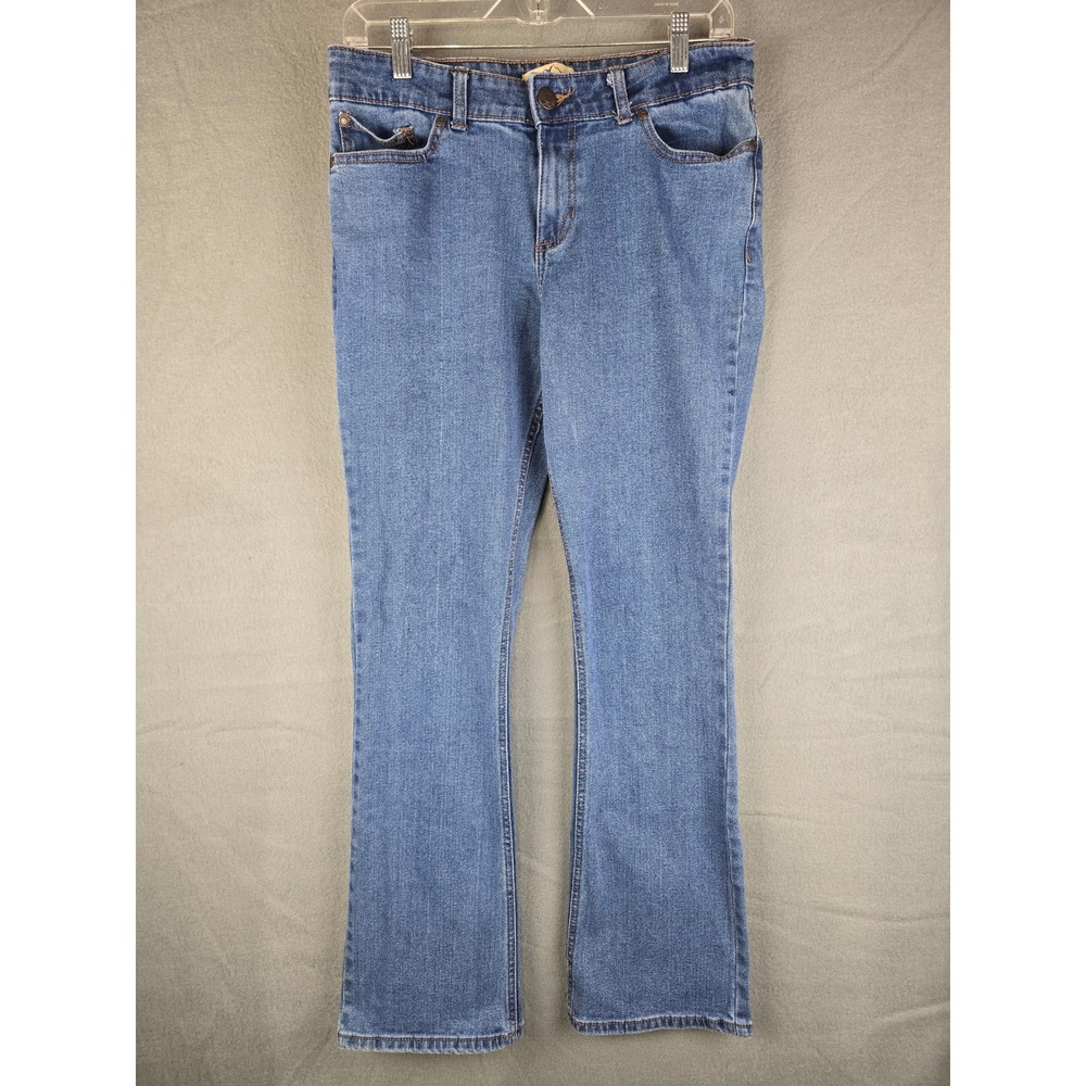 Blue Mountain Jeans Womens 8 Blue Bootcut Stretch Denim Mid Rise Classic Casual